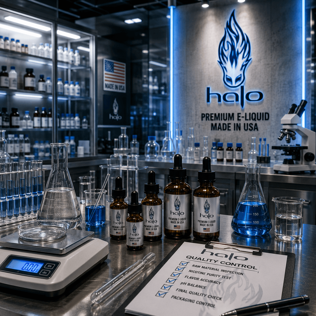 Halo manufacturing laboratory and quality control